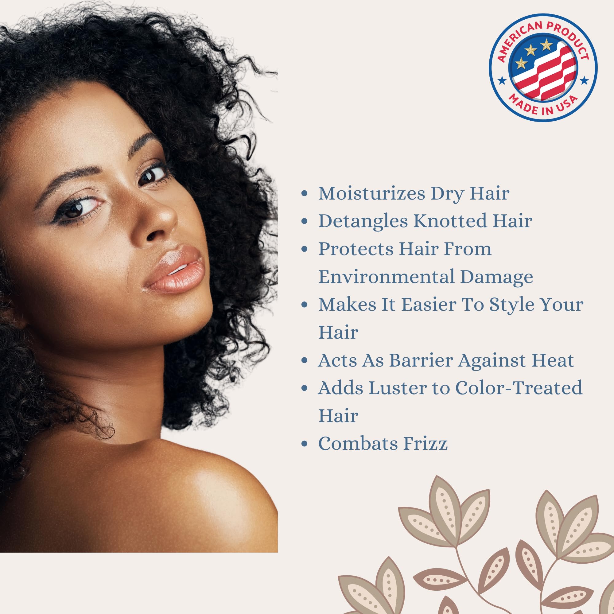 t.botanicals Chebe Leave In Conditioner Hair Growth with Provitamin B5, Thickening Strengthening Chebe Butter, Chebe Powder, Chebe Oil, Silk Amino Acids, Collagen (Lavender, 8 oz)